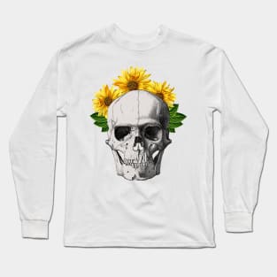 Sunflower Skull Long Sleeve T-Shirt